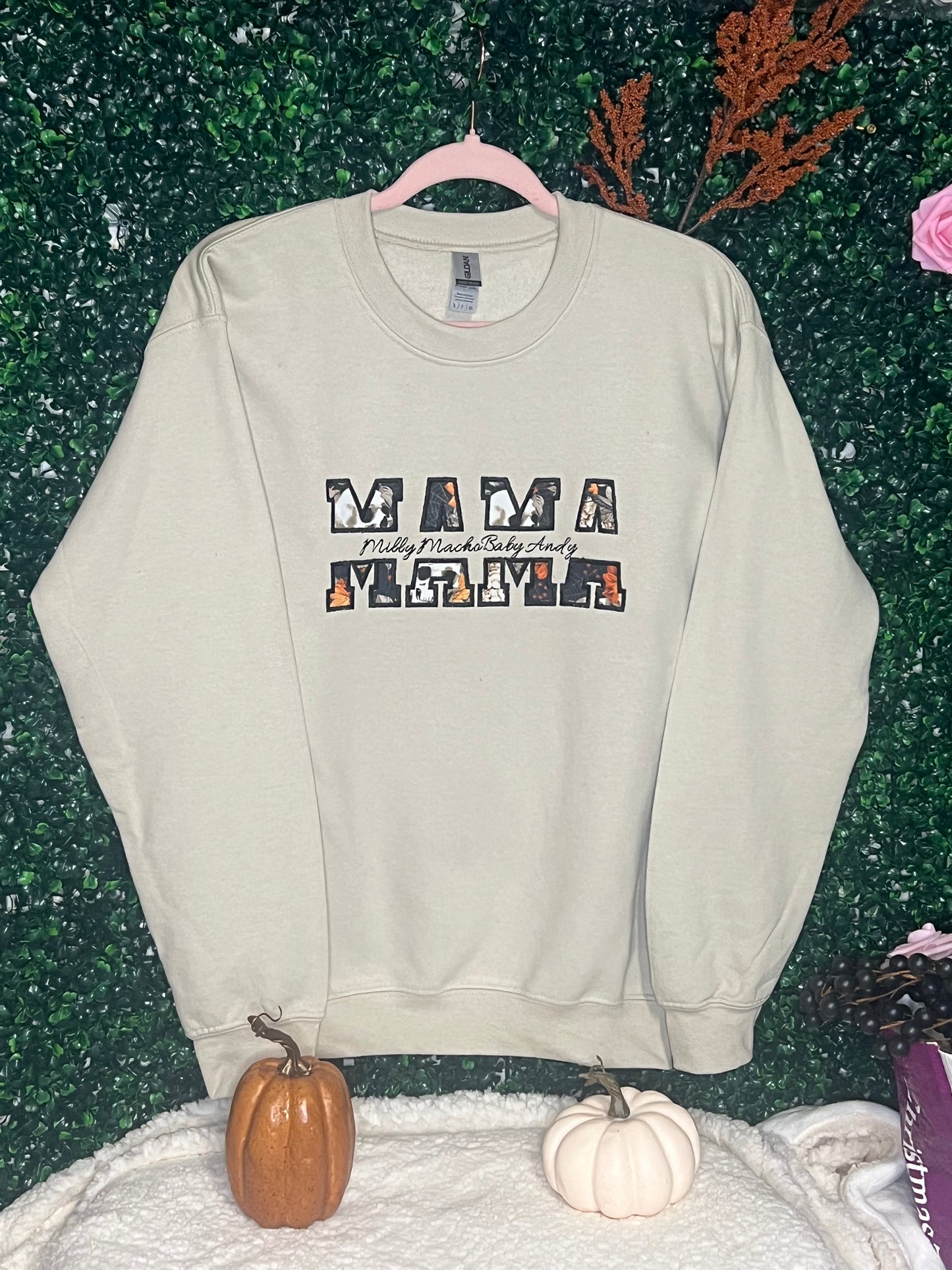 Mama embroidery Halloween Sweater 🎃